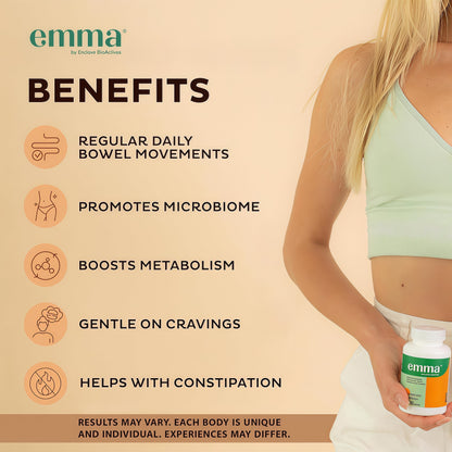 Emma Gut Health Relief Supplement, Doctor Endorsed Formula for Women & Men, Leaky Gut & Digestive Support for Constipation, Bloating & Gas Relief with Berberine, Resveratrol, Quercetin, 60 Capsules